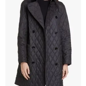 【BURBERRY】TYTHING QUILTED COAT Burberry Tything Diamond Quilted Long Jacket Black - US